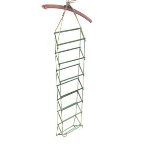 Rare Antique Shoe Caddy Wooden Ladder Style Holds at least 7 pairs of heels